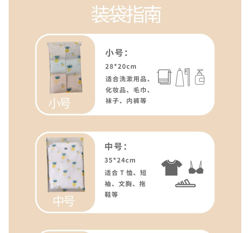 Honeyfluff - Set van 5: Print Reiskledingorganizer (Verschillende designs)