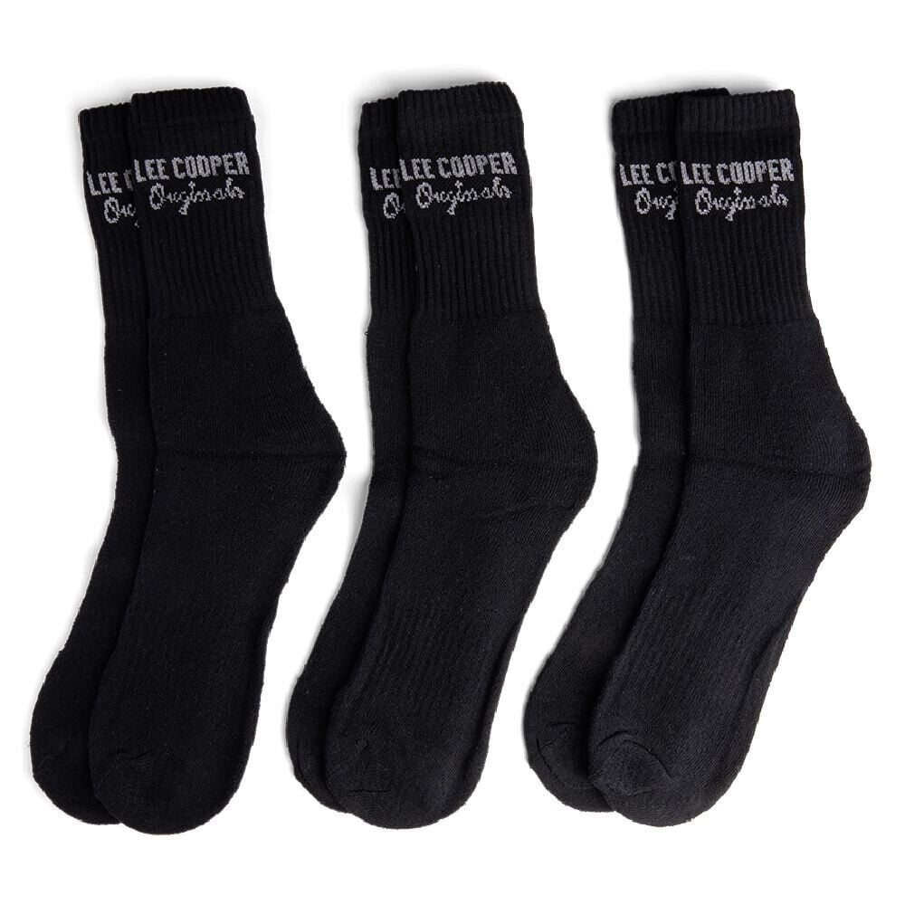 Lot de 3 paires de chaussettes Lee Cooper homme coton noir 43/46