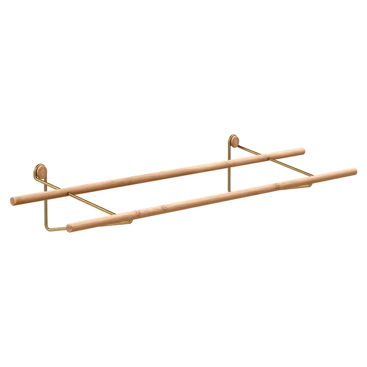 We Do Wood - Shoe Rack mini, Eiche / Messing