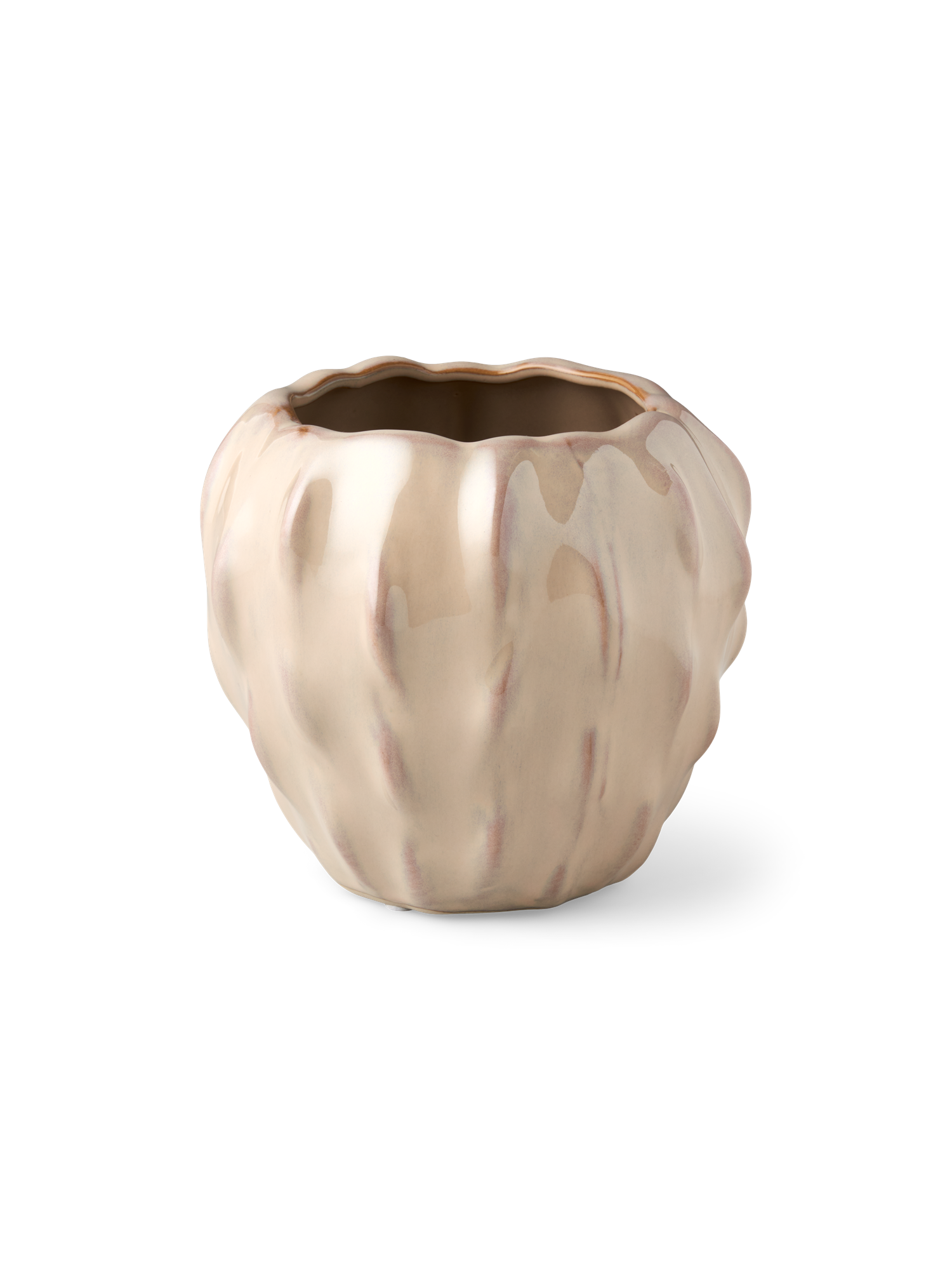 Urtepotteskjuler | Stentøj. Ø15 x 13,5 cm.  | Off White