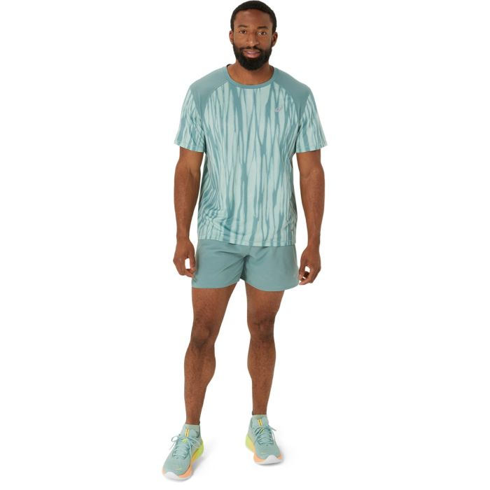 Asics Herre T-shirts Road AOP SS Top Grøn