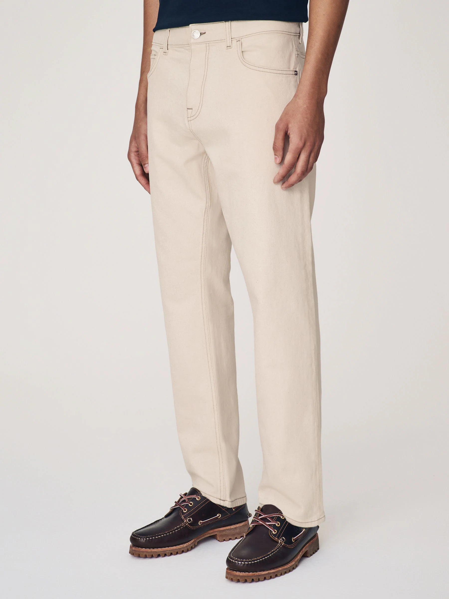 Ecru wit - Slim Fit - Vintage wash denim jeans