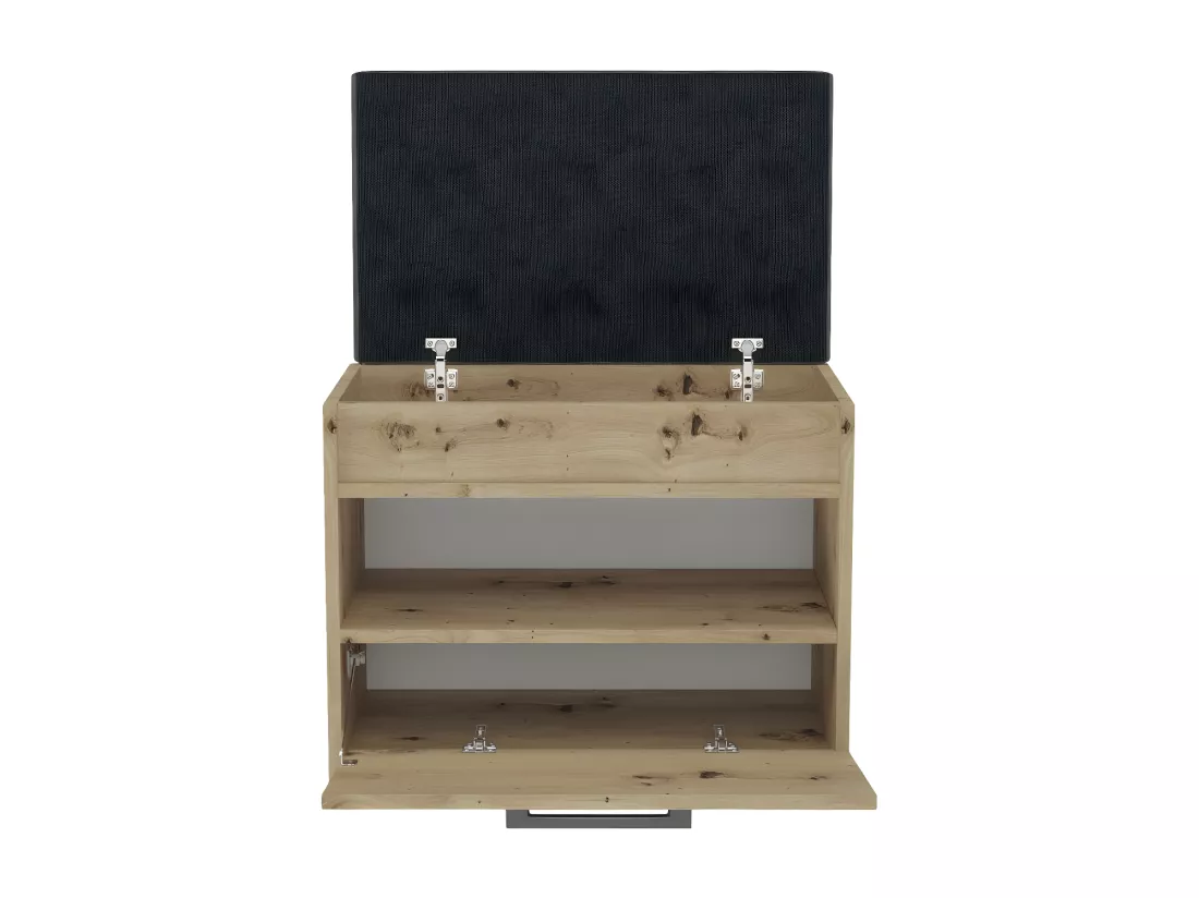 PARMI - Meuble à chaussures style scandinave entrée - 60x35x49 - Banc avec rangement