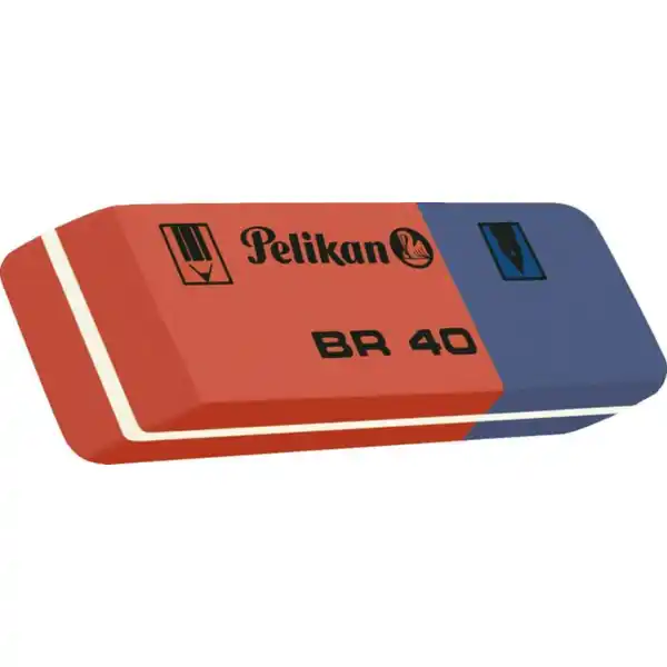 Kautschukradierer BR40, blau-rot