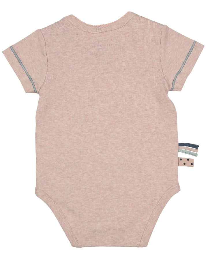 Kurzarm-Body AYLIN UNI in rose melange