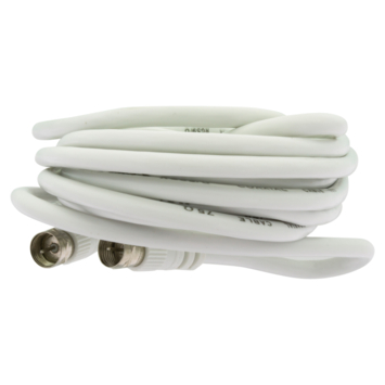Q-Link coax kabel RG59 5 meter met F-connector wit