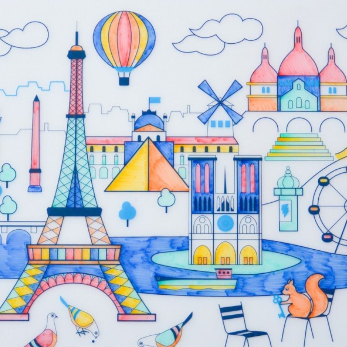 Set de table à colorier en silicone 