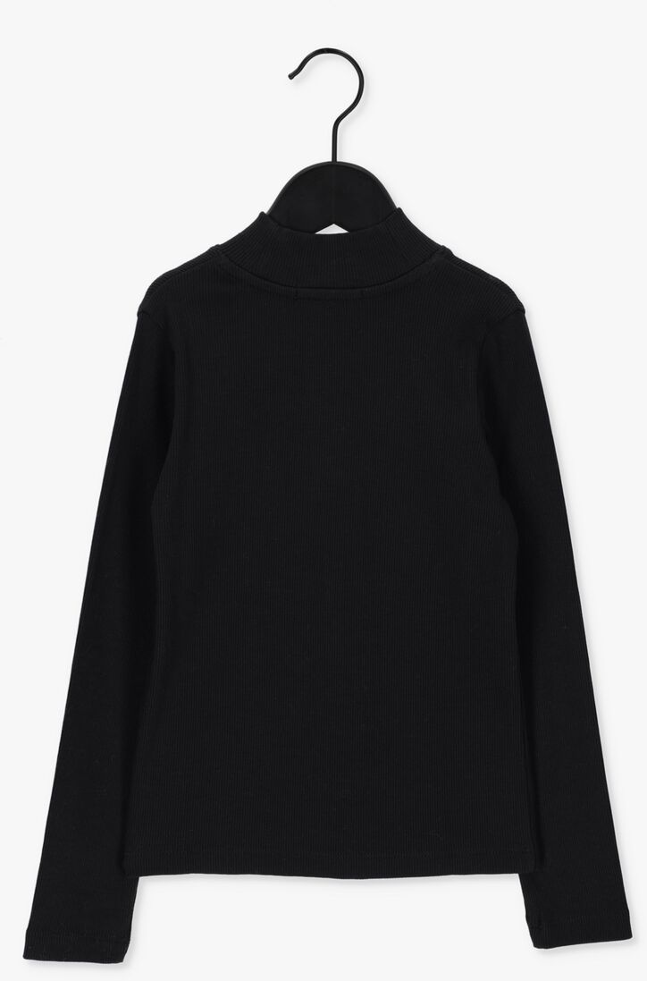 CALVIN KLEIN zwarte calvin klein  zip up rib ls top