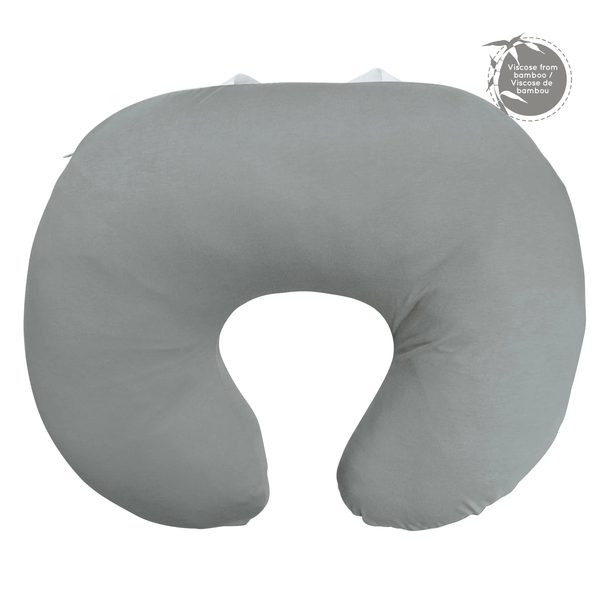 Perlimpinpin Coussin d'Allaitement Bambou - Gris Foncé