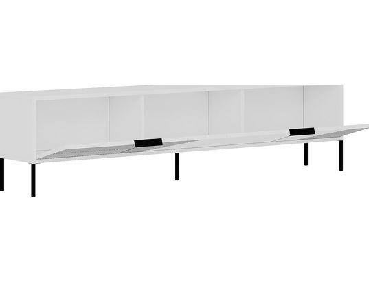 CONCEPT1 - Meuble TV Dore blanc 180 x 30 x h45 cm