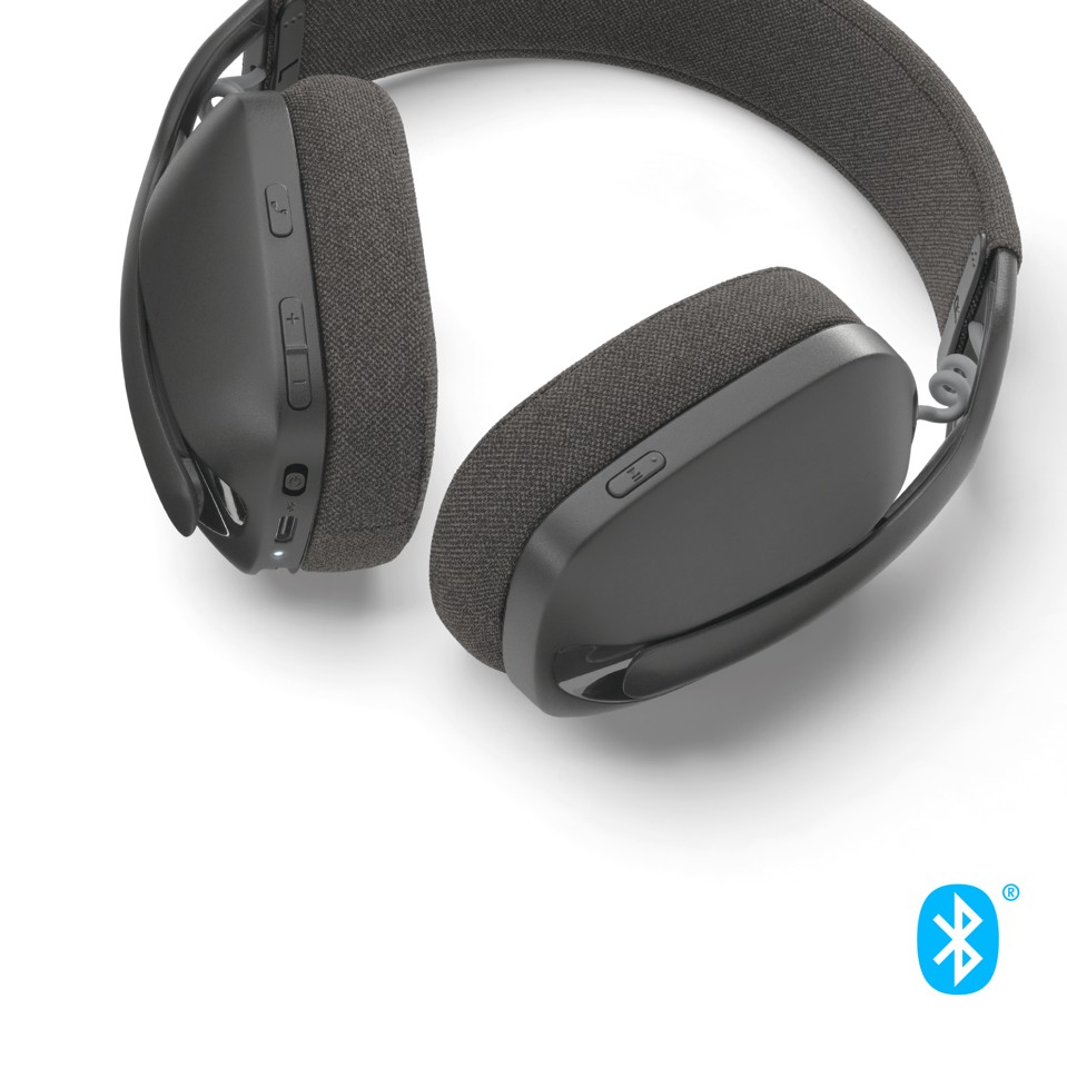 Logitech Zone Vibe 100 Trådløse over-ear letvægtshøretelefoner med støjreducerende mikrofon - GRAPHITE