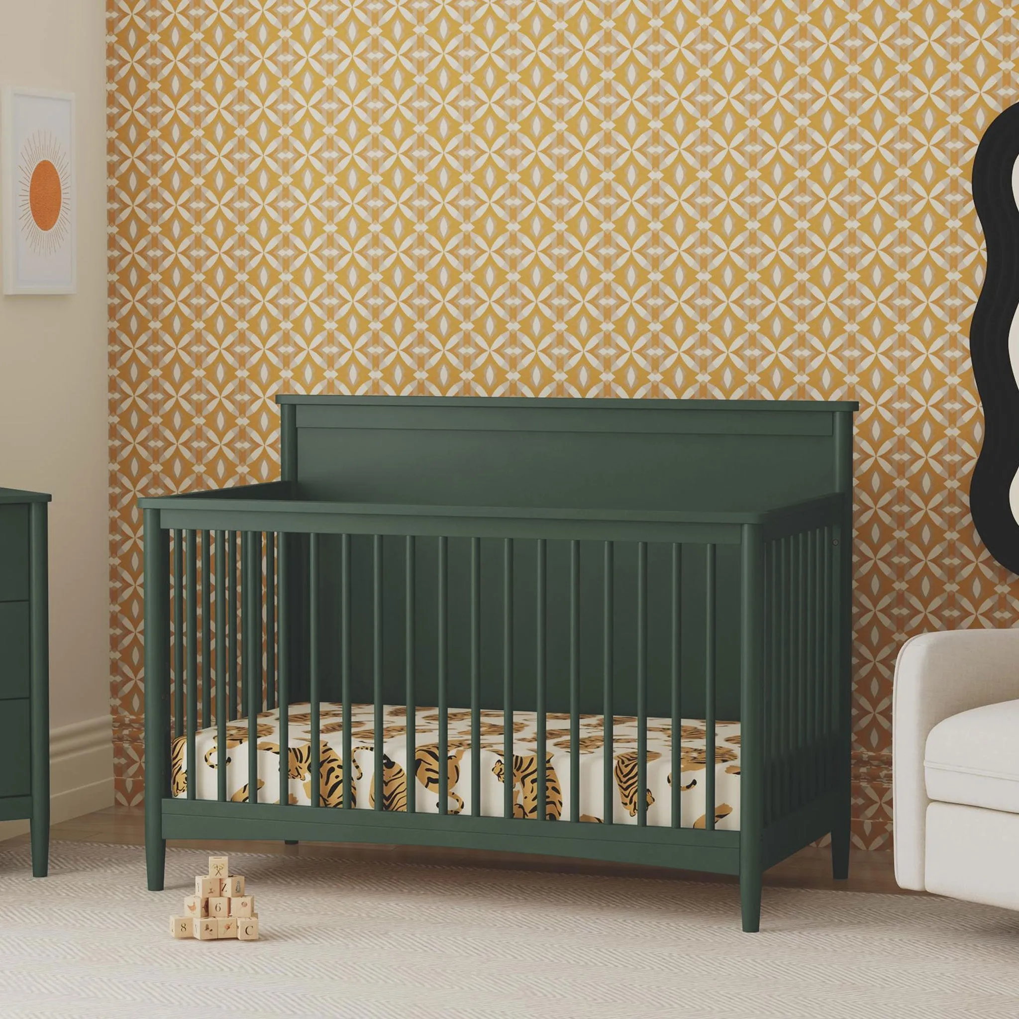 DaVinci Couchette Convertible 4-en-1 Frem - Vert Forêt