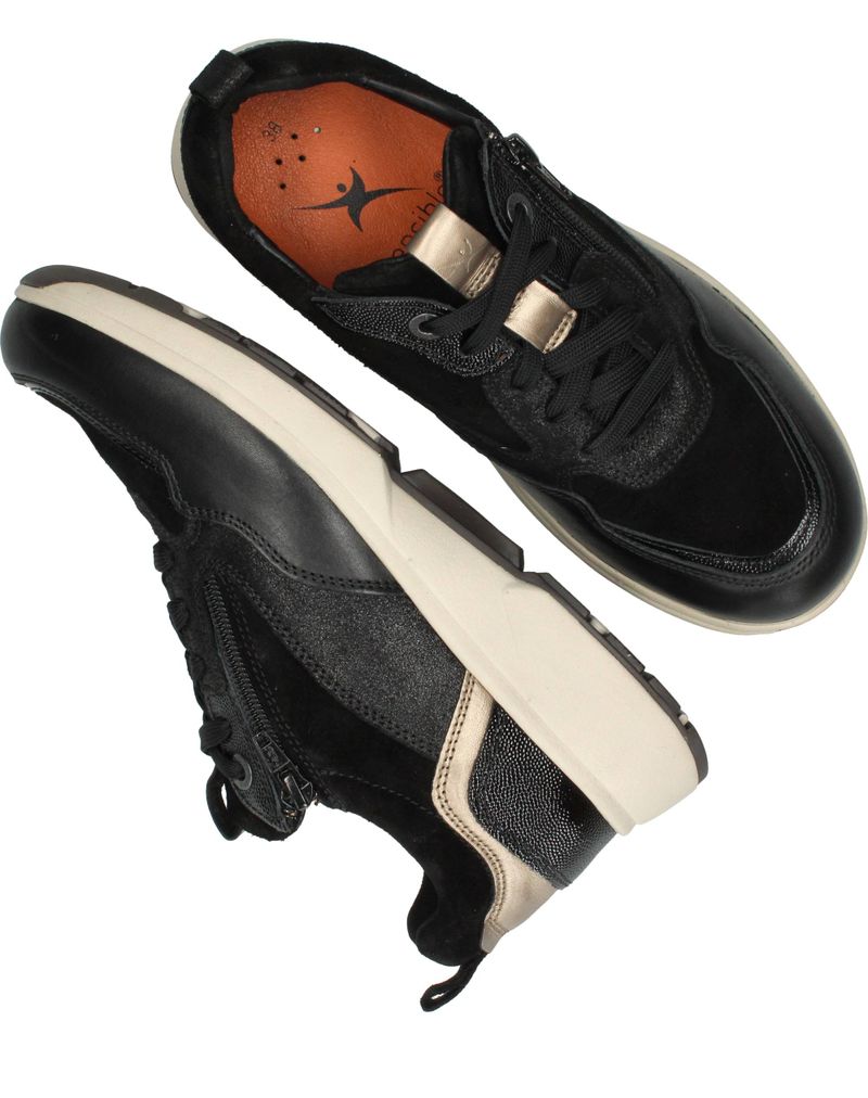 Xsensible Grenoble Stretchwalker HX Veterschoenen Zwart Dames
