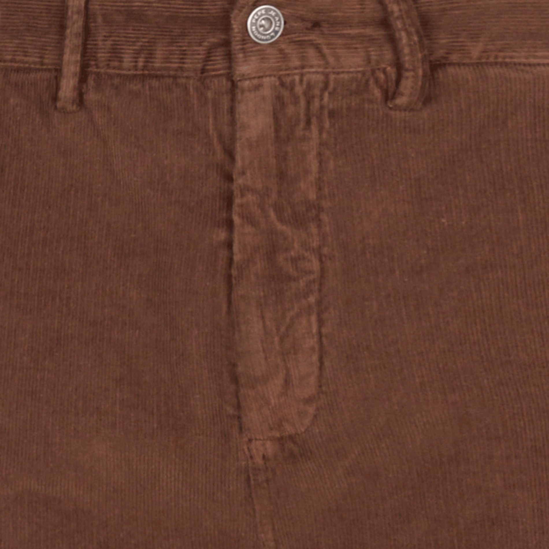 Pantalon slim en coton mélangé | Marron