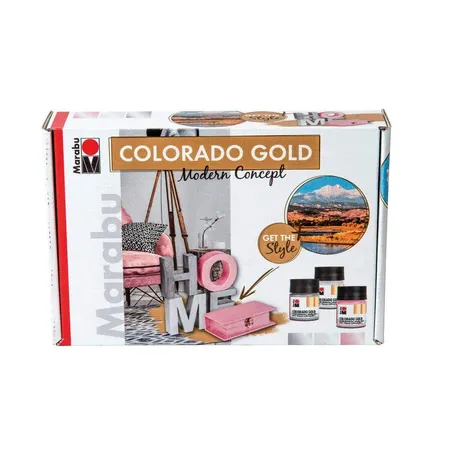 Marabu Metallic-Effektfarben-Set Colorado Gold Modern Concept