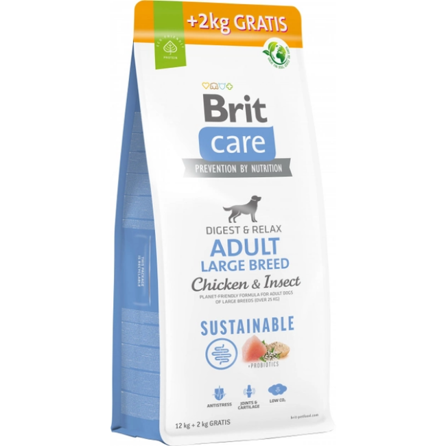 Brit Care Sustainable Adult Large Breed poulet et insectes pour grand chien