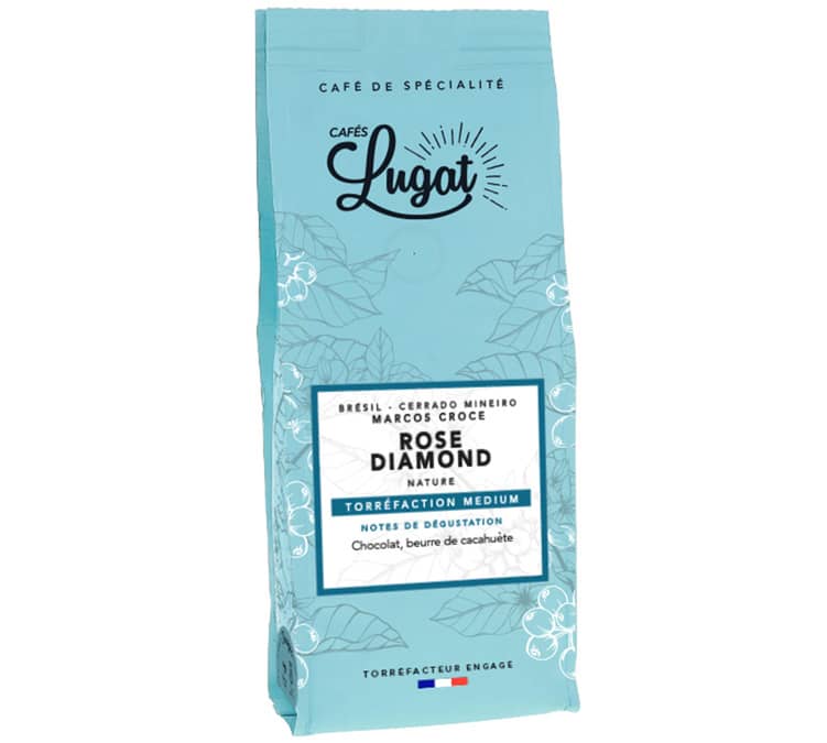 Café moulu : Brésil - Rose Diamond - 250g - Cafés Lugat