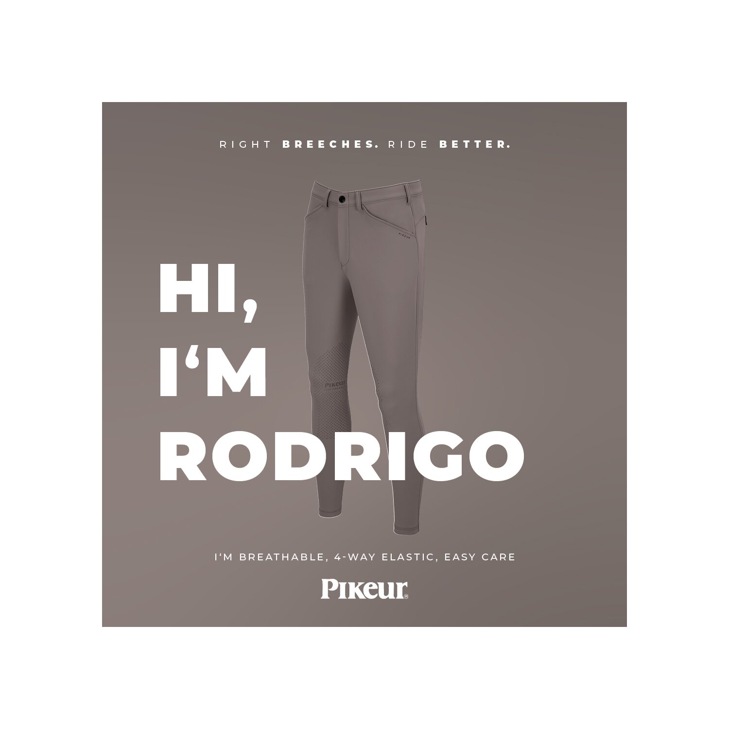 PIKEUR Sports Collection Kniebesatz-Reithose New Rodrigo - steel grey
