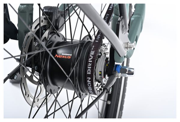 Vélo de Ville Électrique Winora Sinus R8Ef Wave Shimano Nexus Courroie 8V 500 Wh 650b Gris Bleu 2023