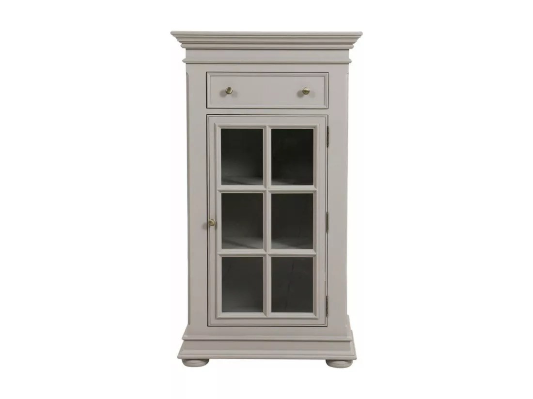 Bibus 1 porte vitrée Bois-MDF Blanc - Harmonie Interior's
