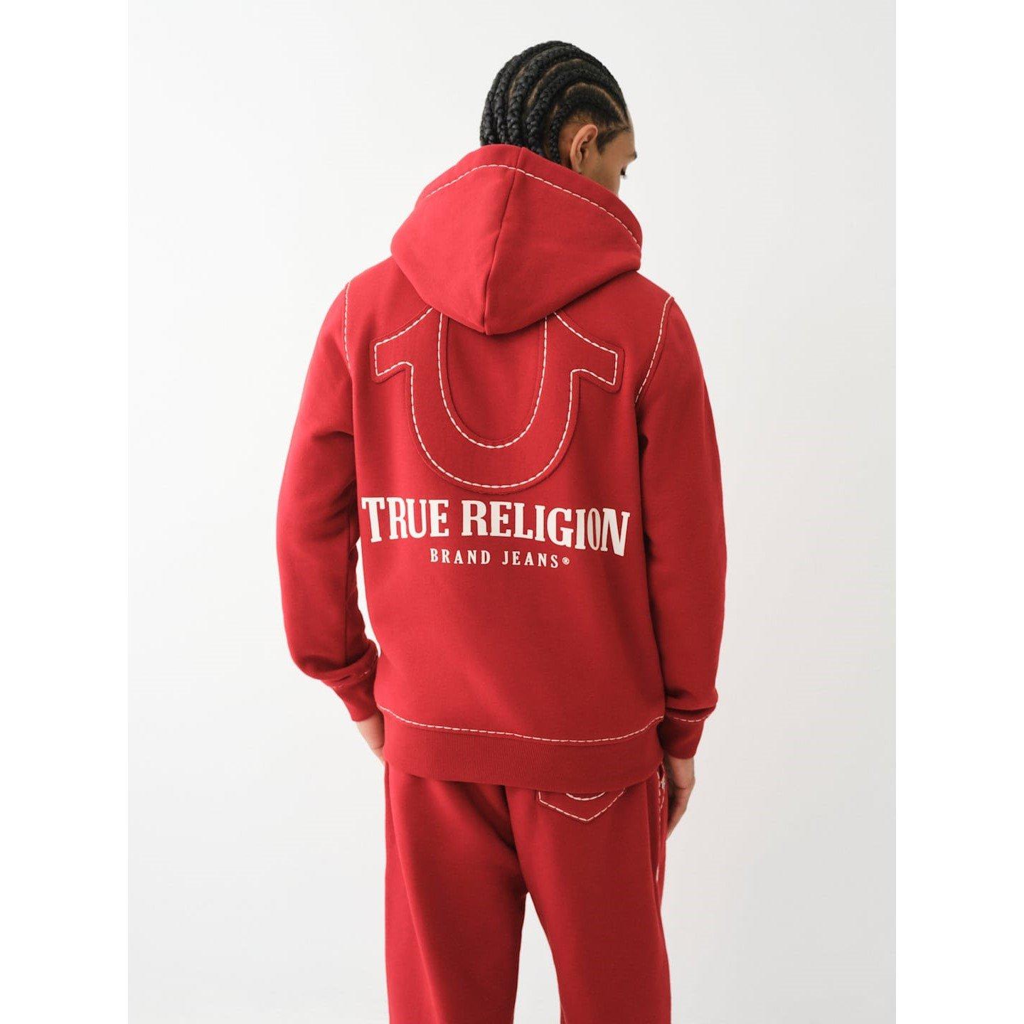 True Religion TR Horseshoe Applique Fleece Hoodie