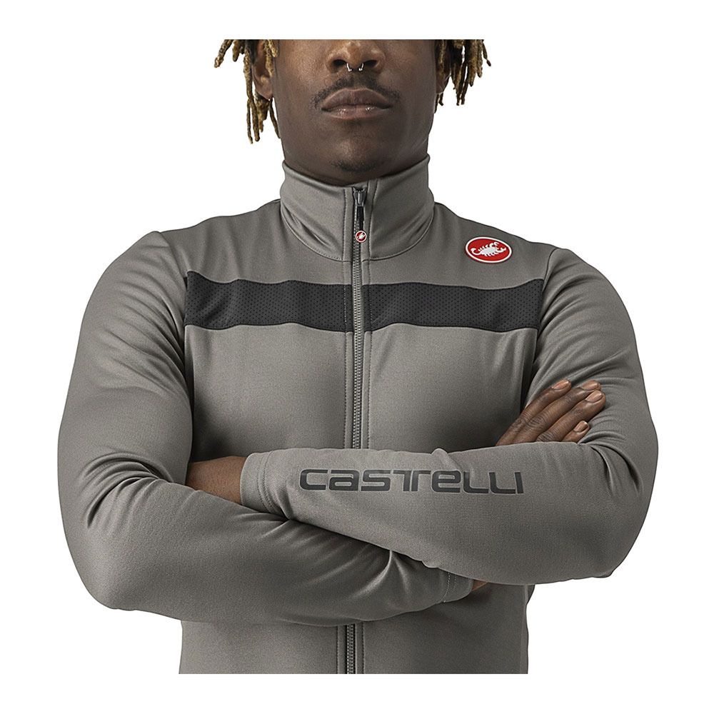 Castelli PURO 3 FZ - Maillot Homme nickel gray/black reflex
