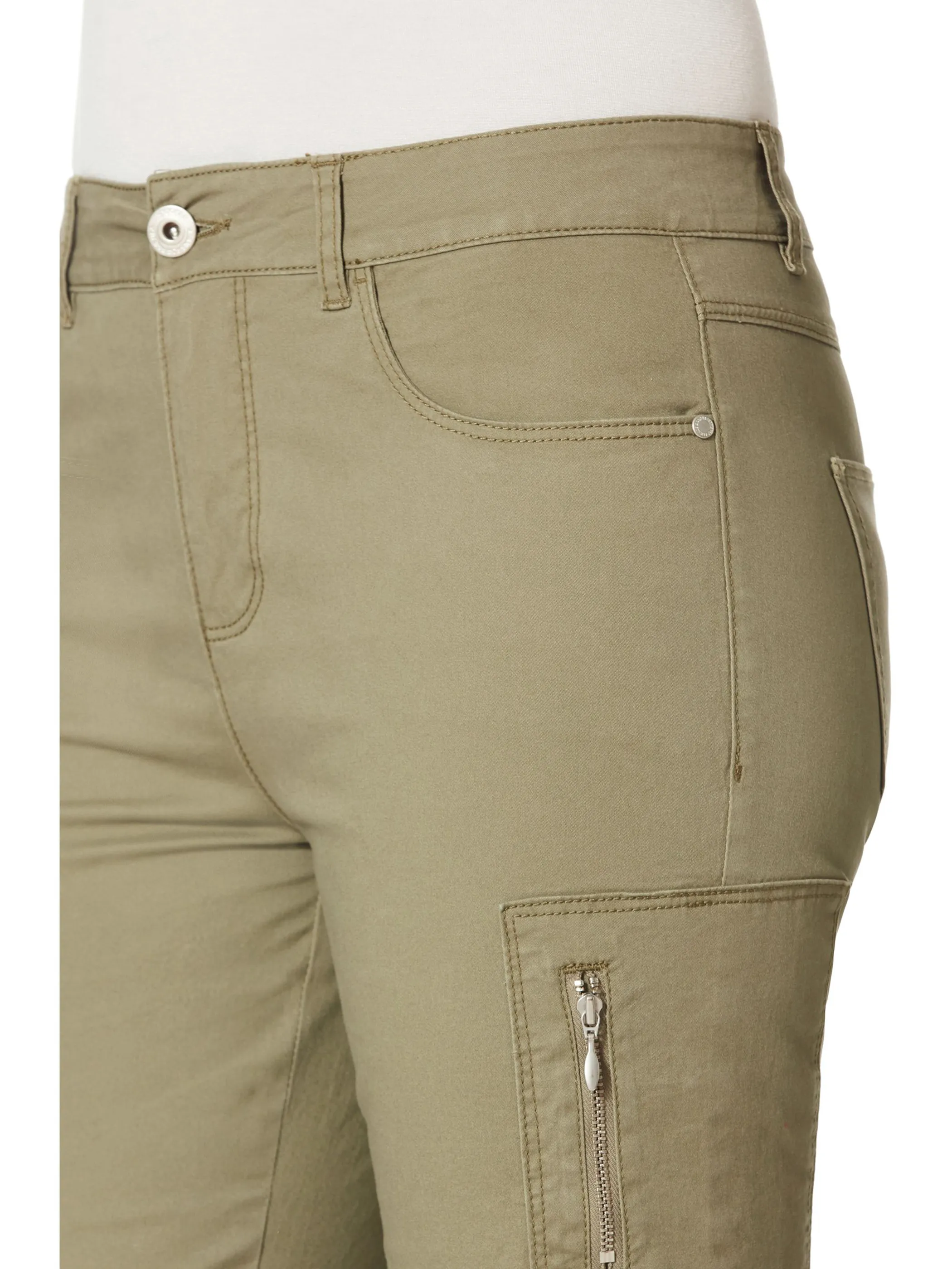 Damen Capri 5-Pocket Slim Fit