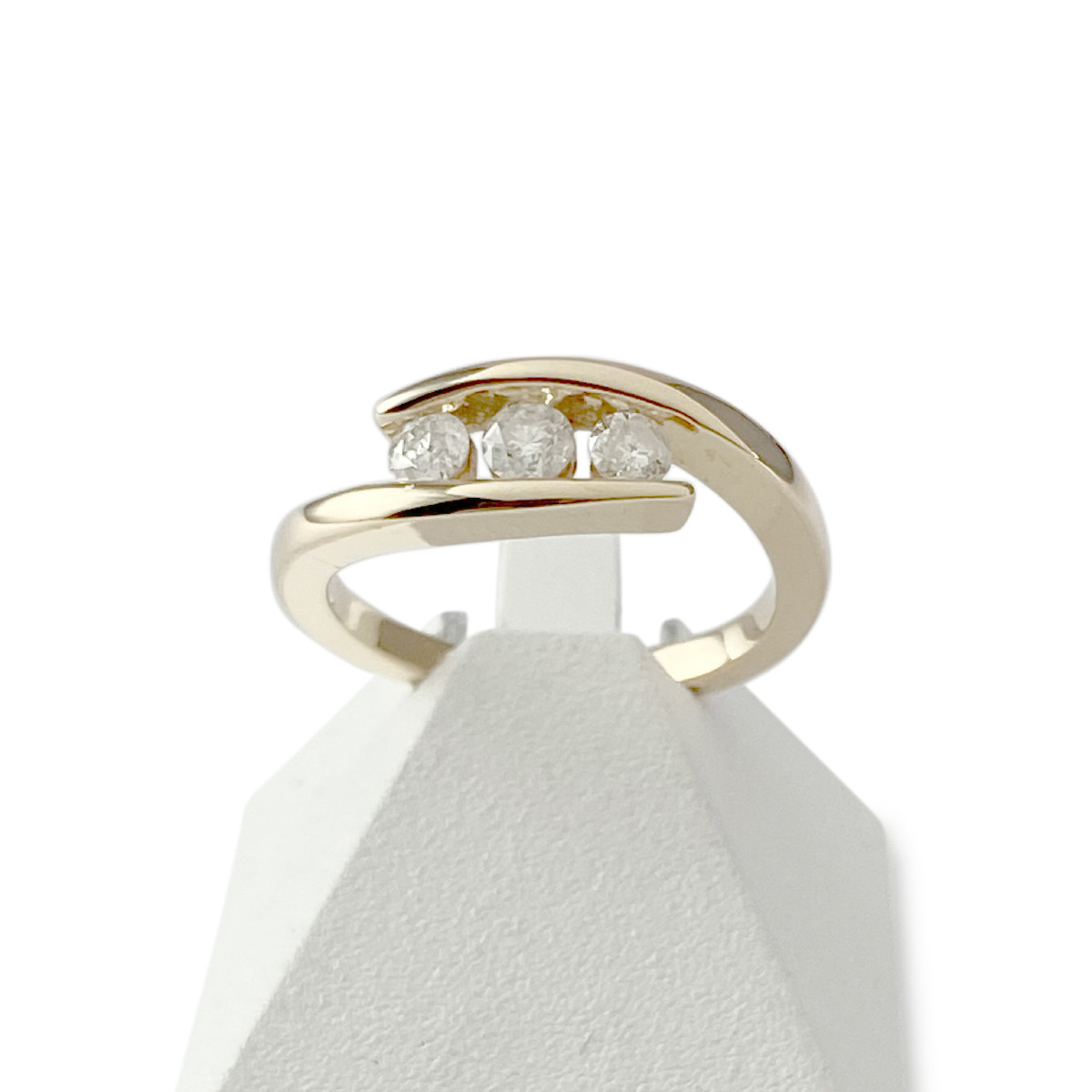 Bague d'occasion or 750 jaune diamants