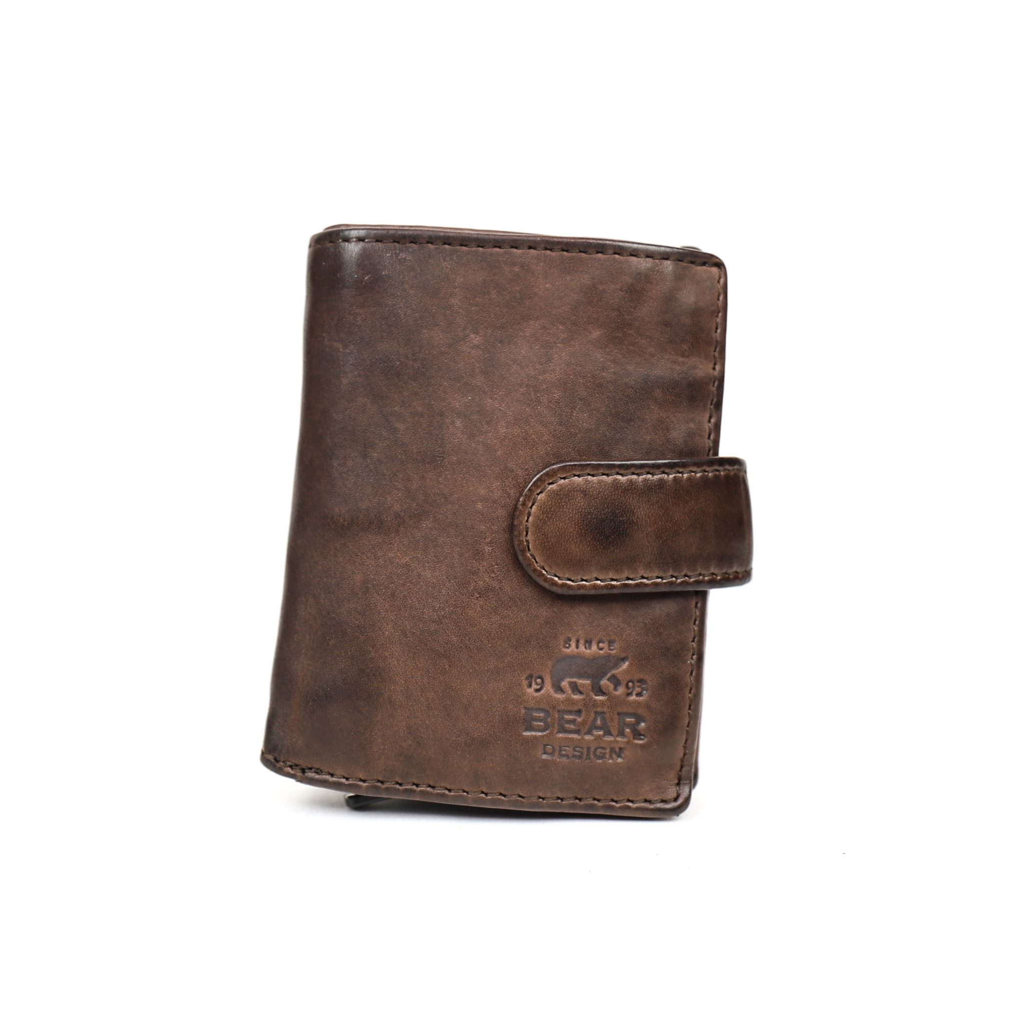 Bear Design Cow Lavato Wallet Cardprotector Bobby RFID Donkerbruin CL15689