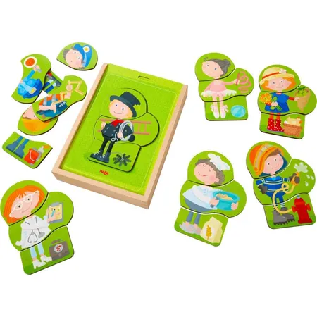 HABA 304641 Holzpuzzle Bunter Berufe-Mix