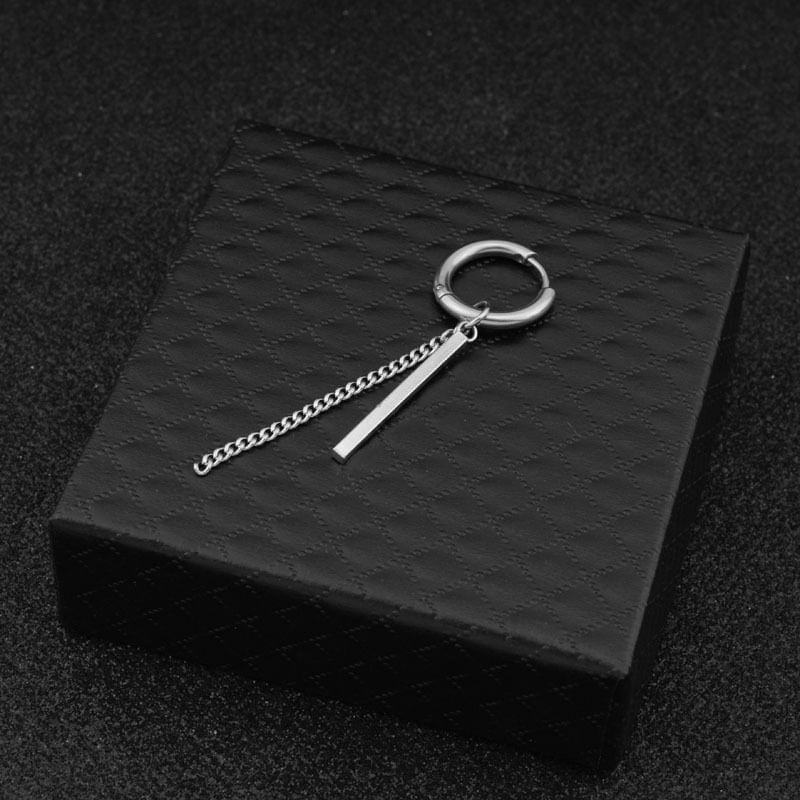 Juanitro - Bar Chain Drop Oorbel / Clip-On Oorbel
