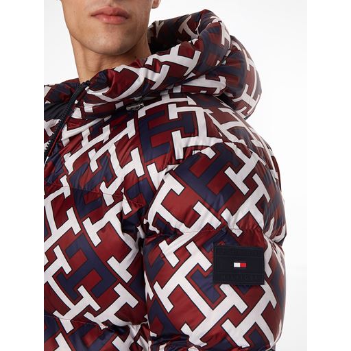 Tommy Hilfiger Monogram Puffer Jakke, Rød, XXL