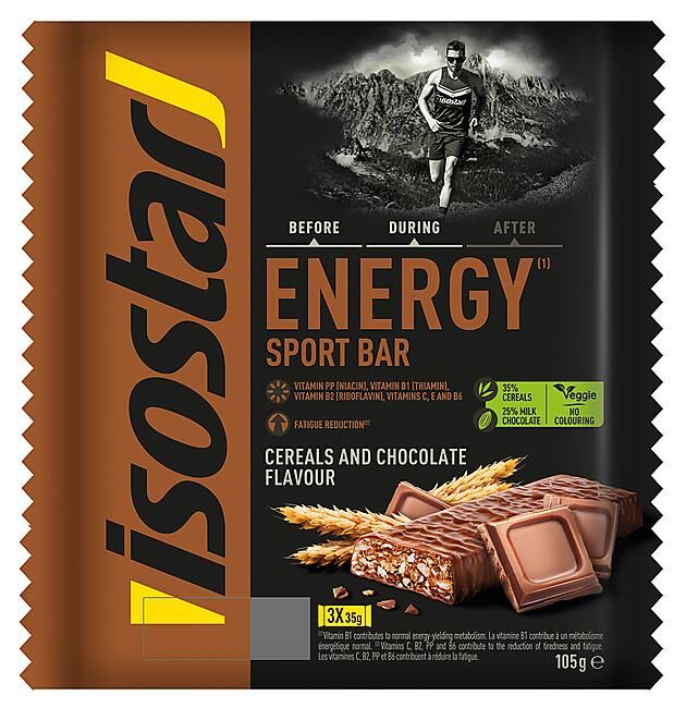 ISOSTAR - BARRES ENERGY SPORT BAR CHOCOLAT CEREALES X 3
