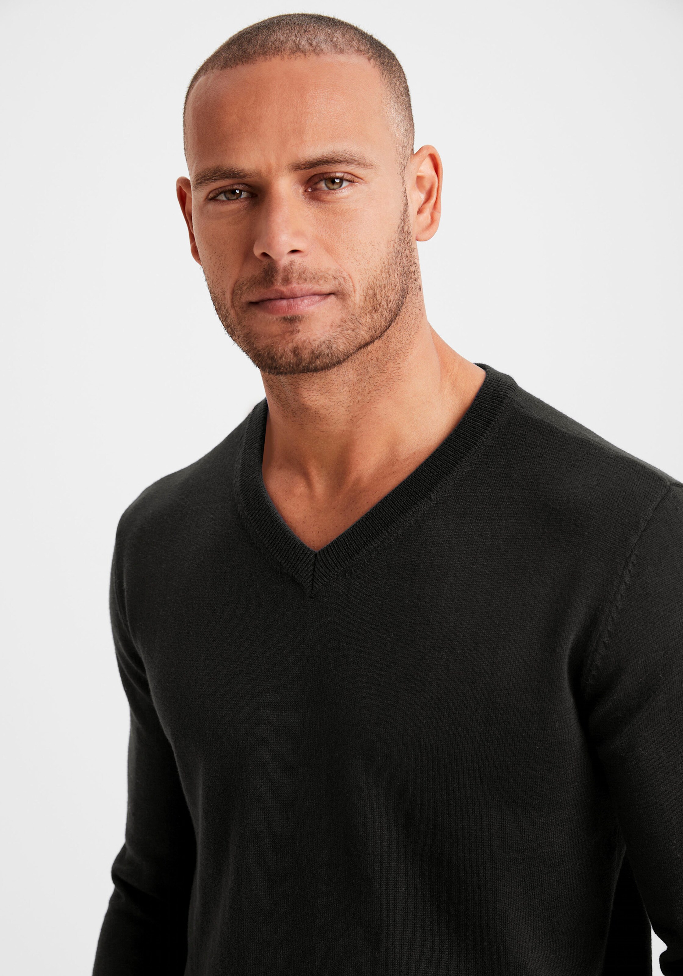 H.I.S Strickpullover in schwarz