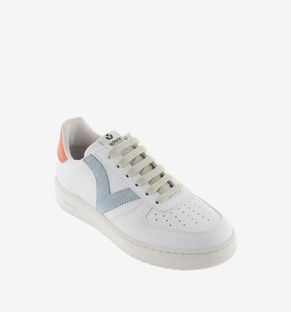 MADRID EFFET CUIR CONTRASTANT Baskets sport unisexe CELESTE