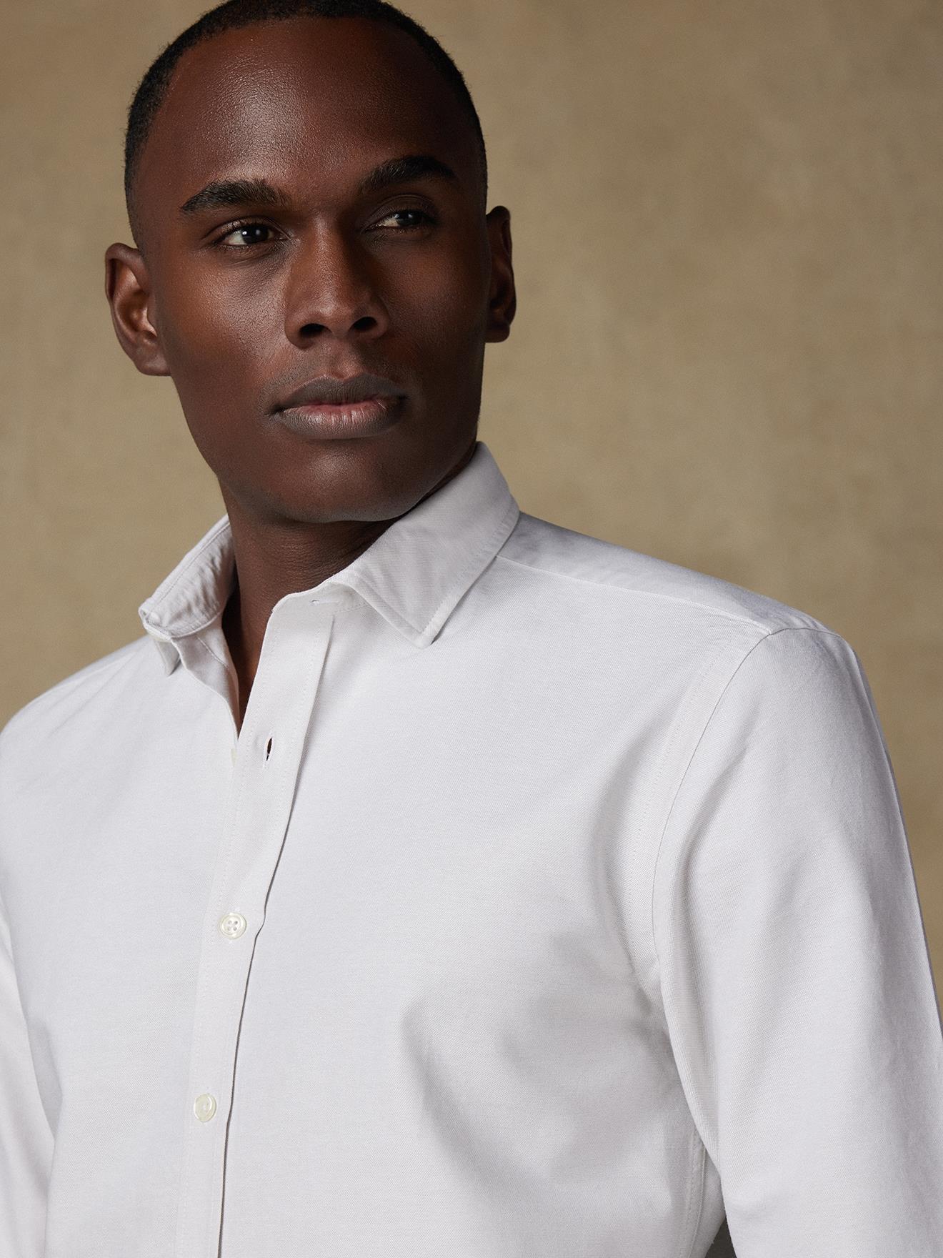 Chemise bio en oxford lavé sable