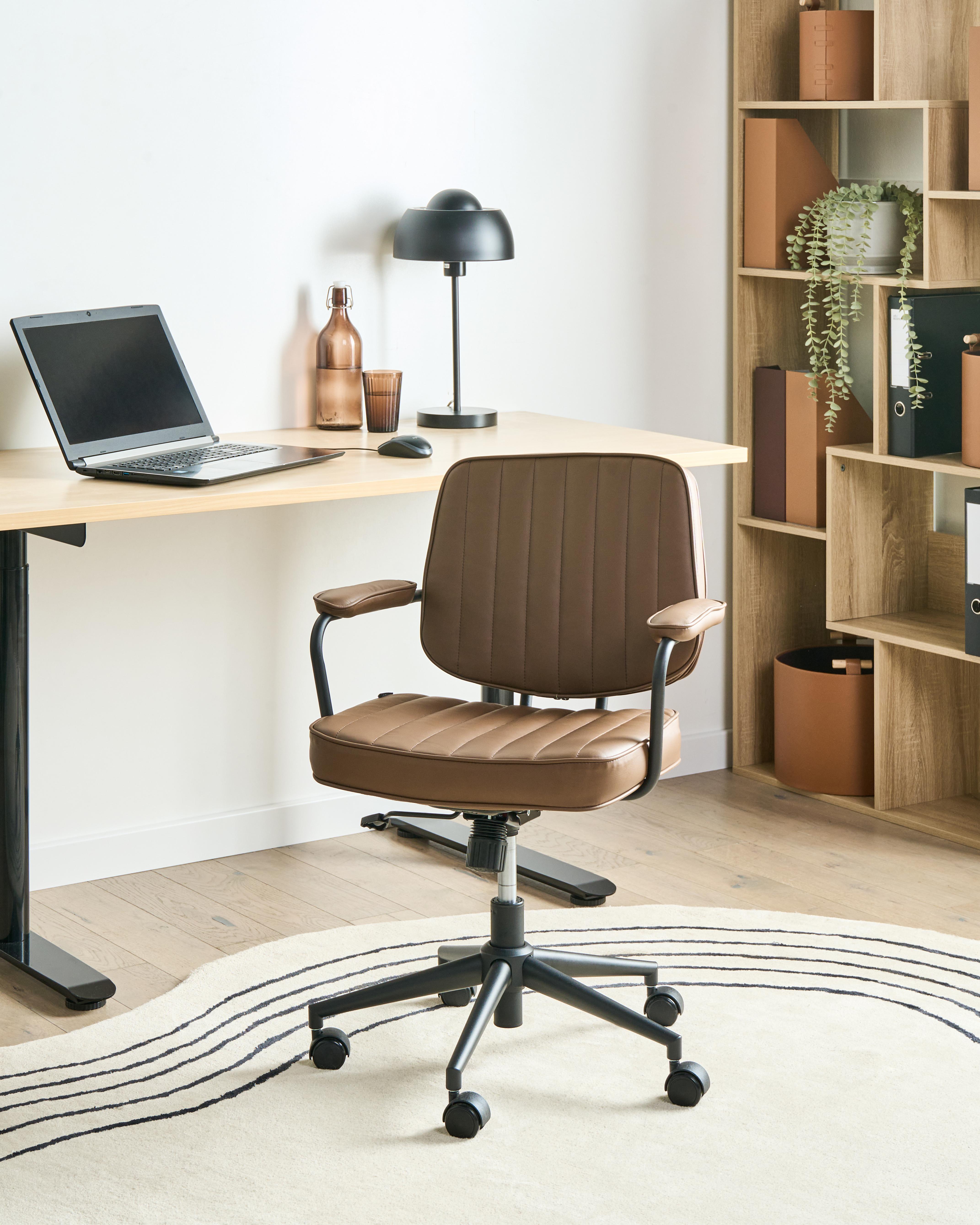 Bureaustoel BERNE Kunstleer Bruin