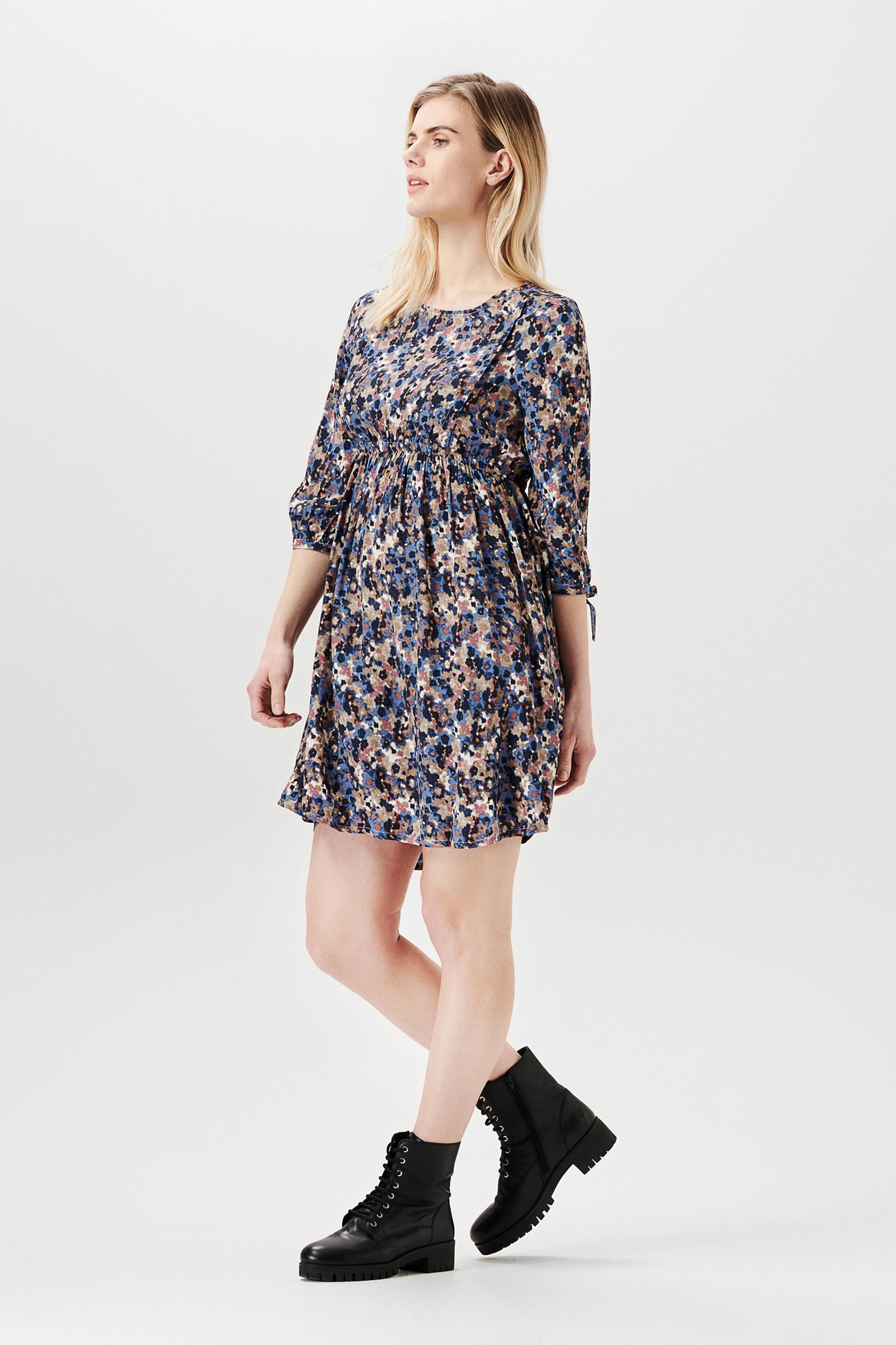 Robe longueur midi à motif et fonction d’allaitement