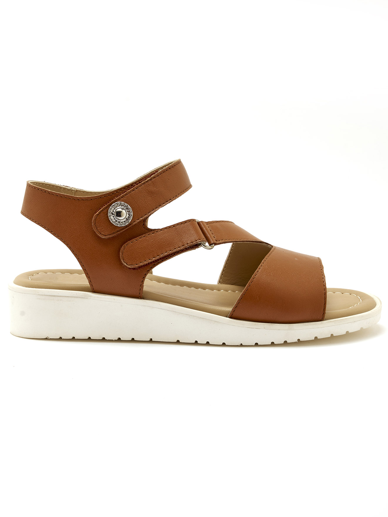 Sandales cuir double patte scratch