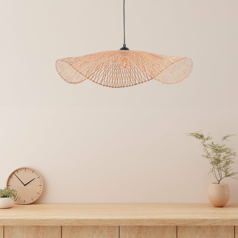 Abat-jour pour suspension - valentina - bambou - naturel - cezare - ø100cm