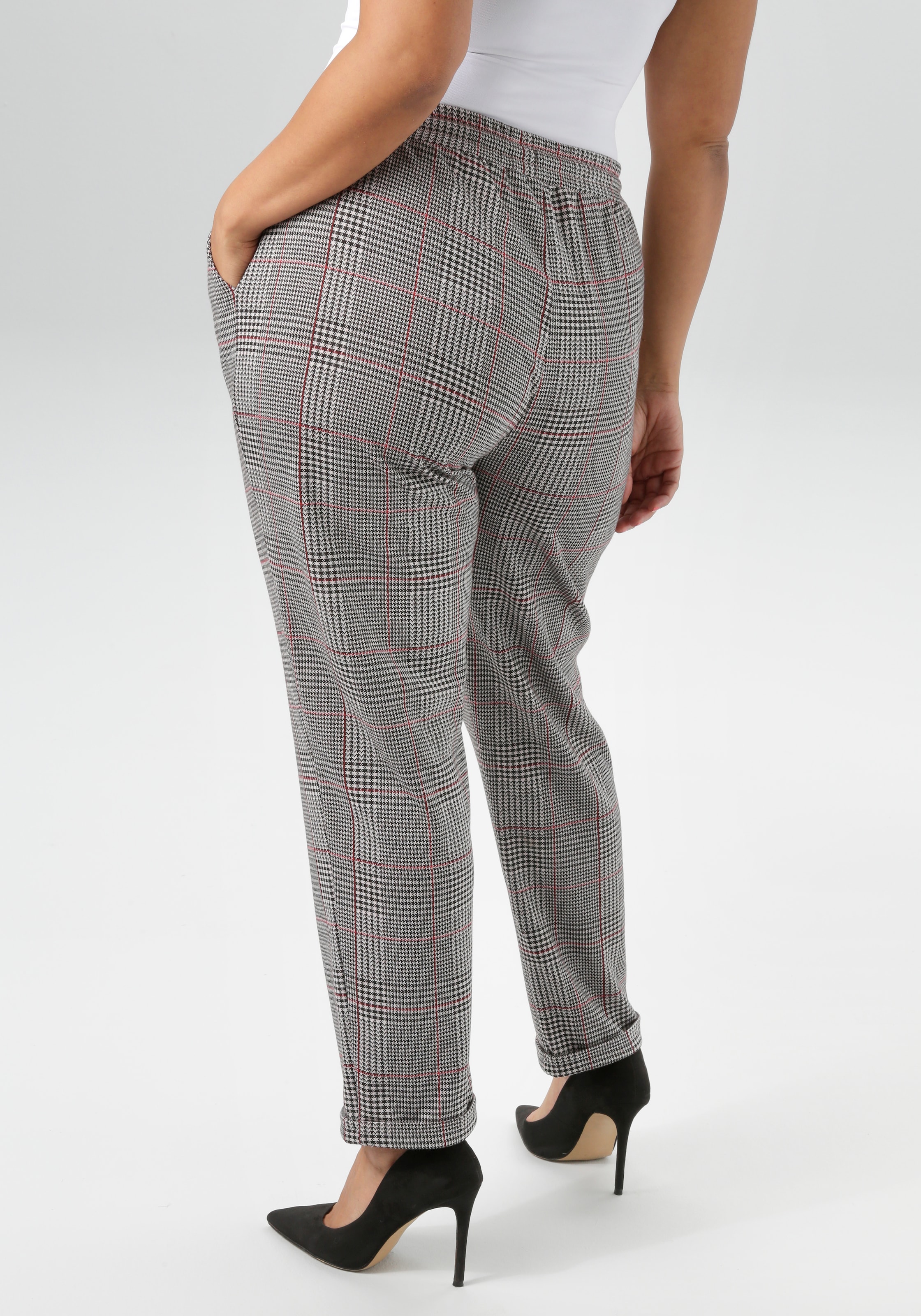 Aniston PLUS Schlupfhose  in trendigen Karodessin - NEUE KOLLEKTION