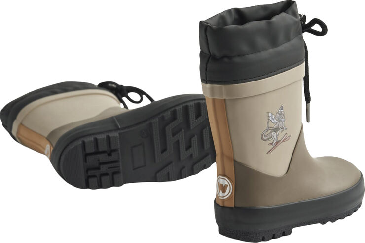 Wheat Rubber Boot Thermo Solid Dry wood dino