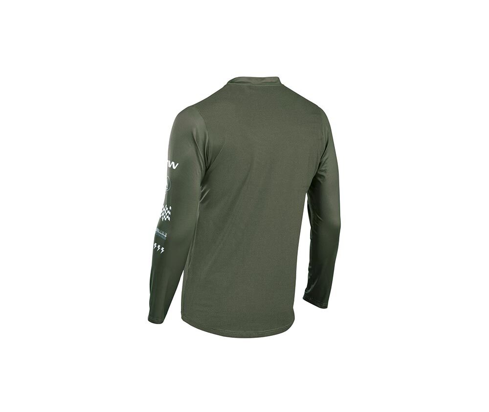 Northwave Bomb MTB Fietsshirt Lange Mouwen Groen Heren