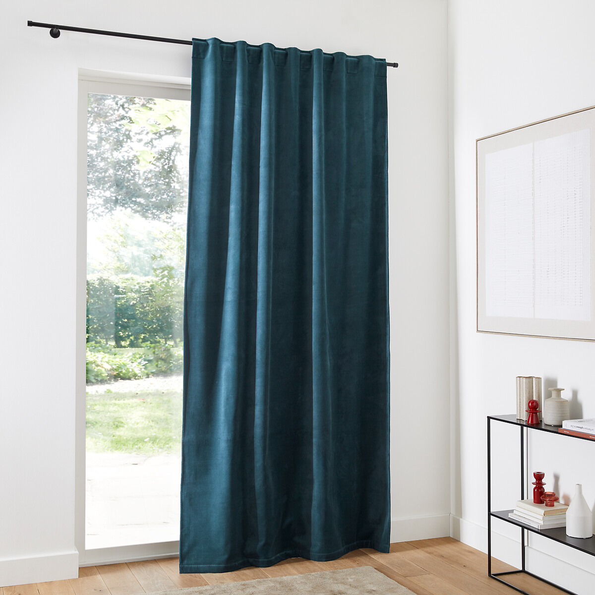 LA REDOUTE INTERIEURS<br>Cortina térmica em veludo com laços ocultos, Veludo