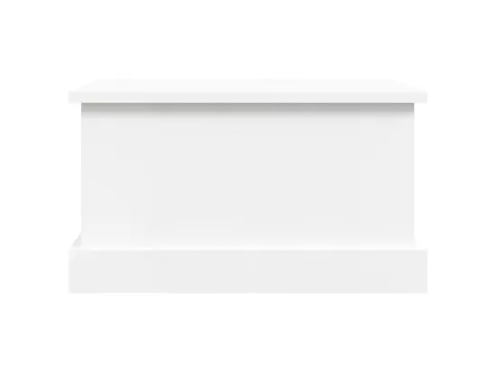 Boîte de rangement blanc brillant 50x30x28 cm bois d'ingénierie