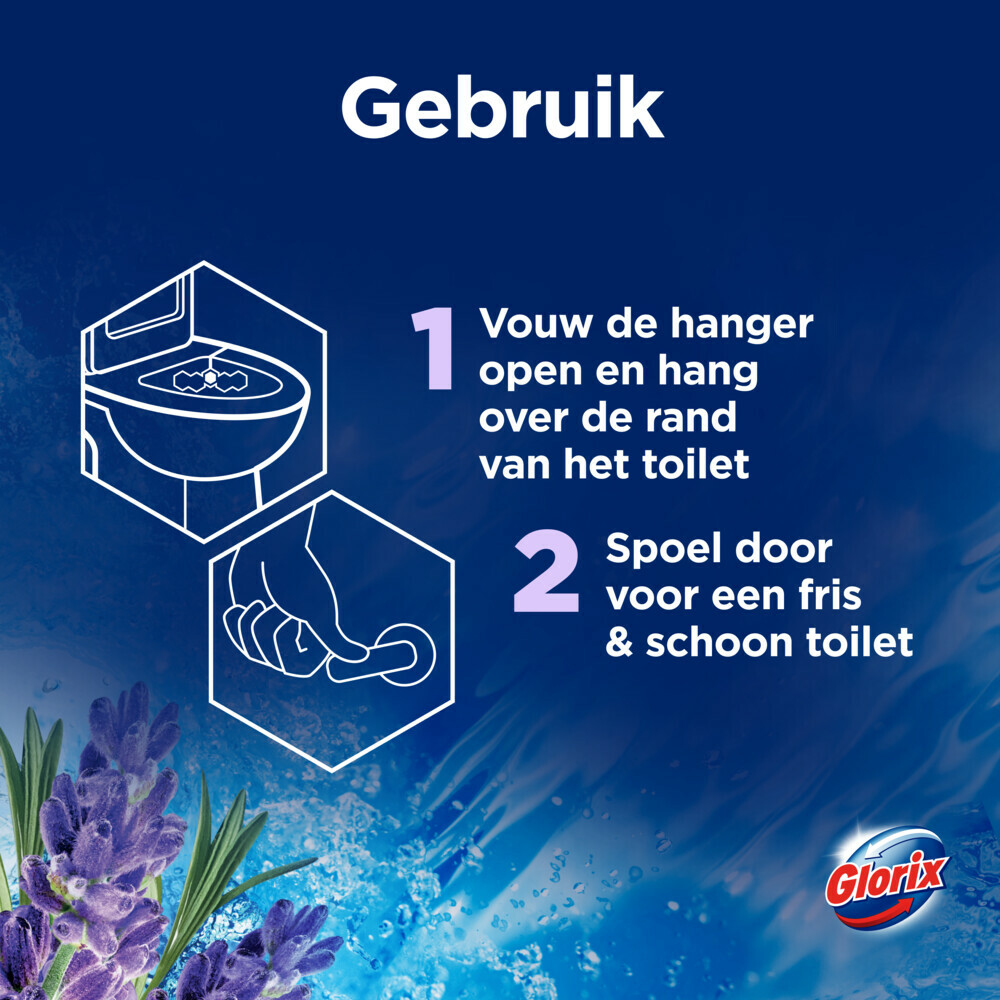 Glorix Toiletblok Power Clean Lavendel