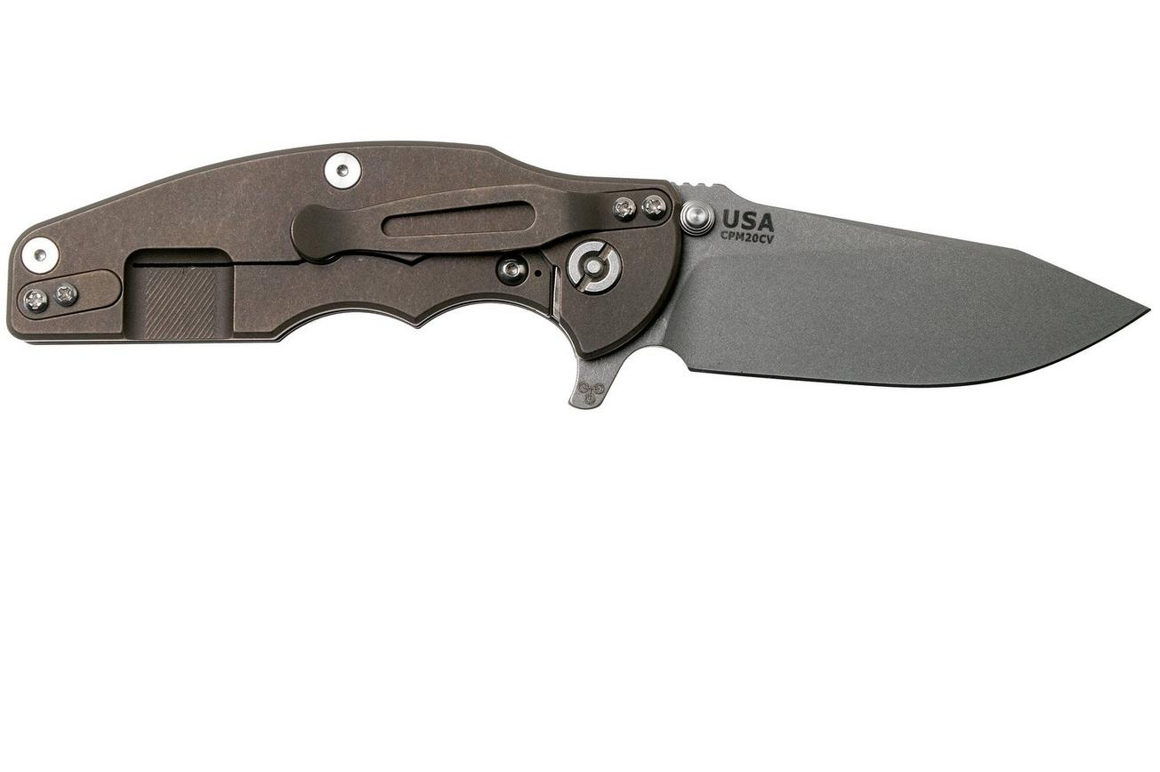 Rick Hinderer Jurassic Slicer Battle Bronze Black G10 CPM 20CV zakmes
