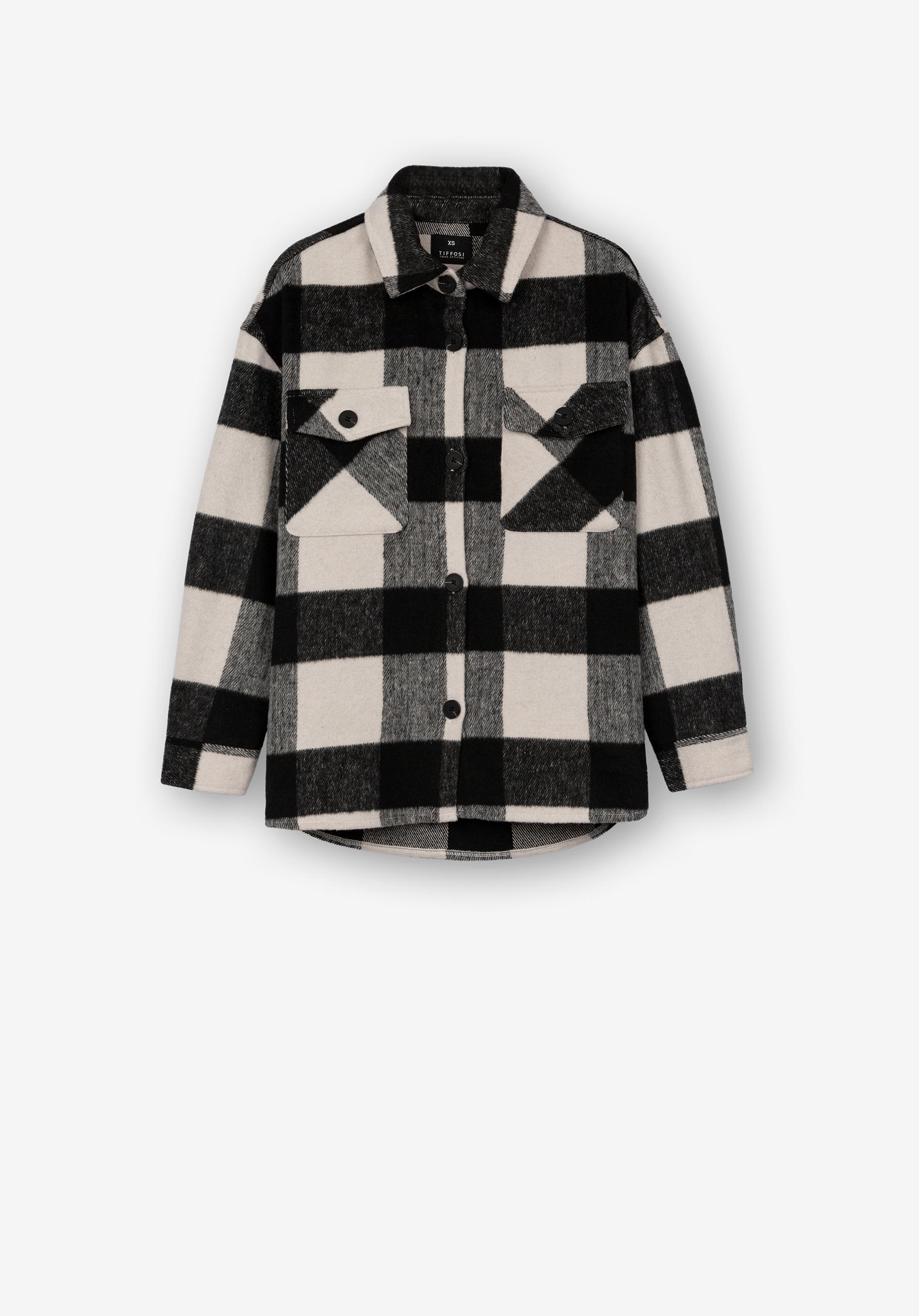 Casaco Shacket Xadrez Toque Suave