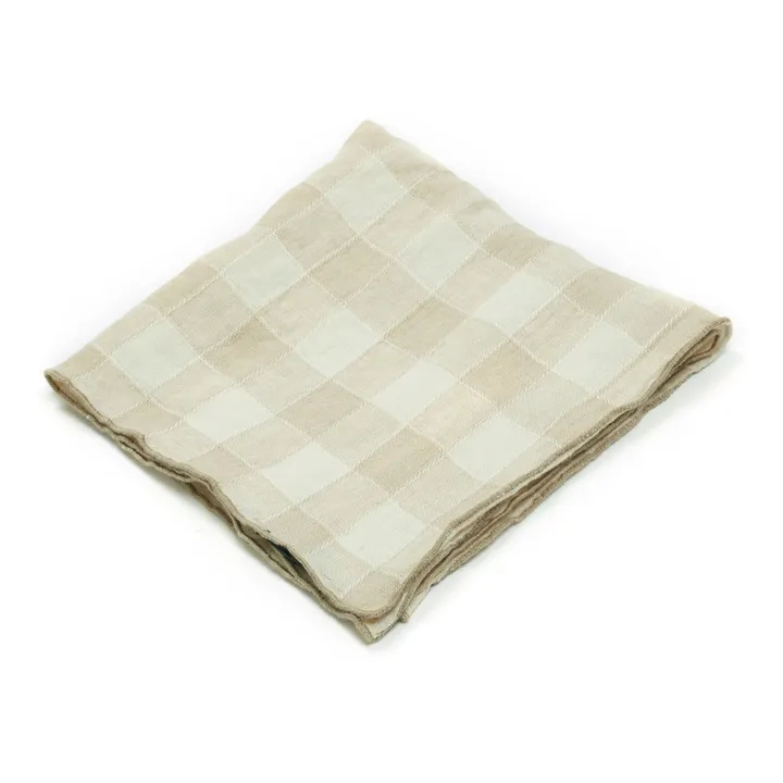 Maison de Vacances Serviette de table Bourdon en toile vintage | Crème