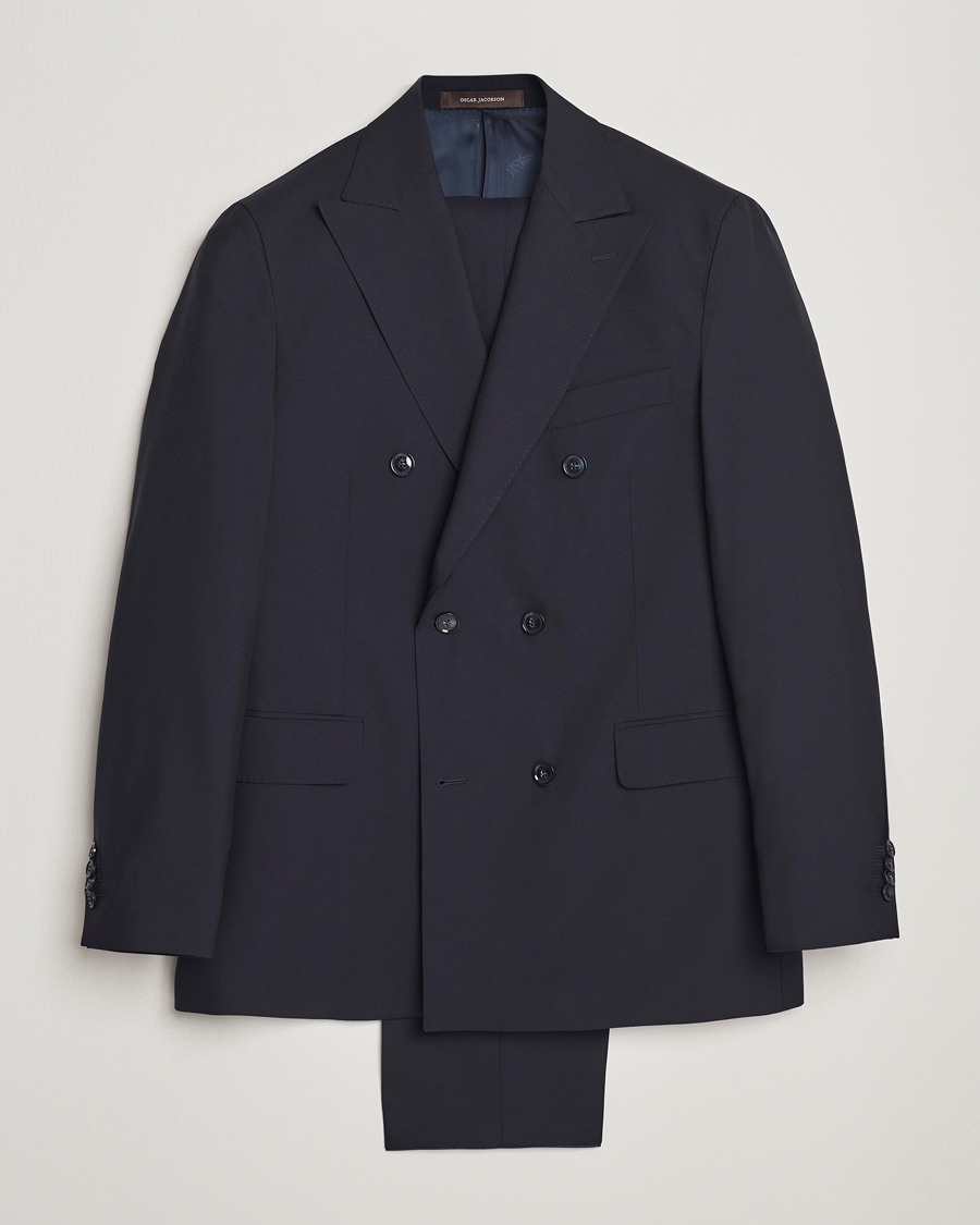 Oscar Jacobson Farris Wool Suit Navy